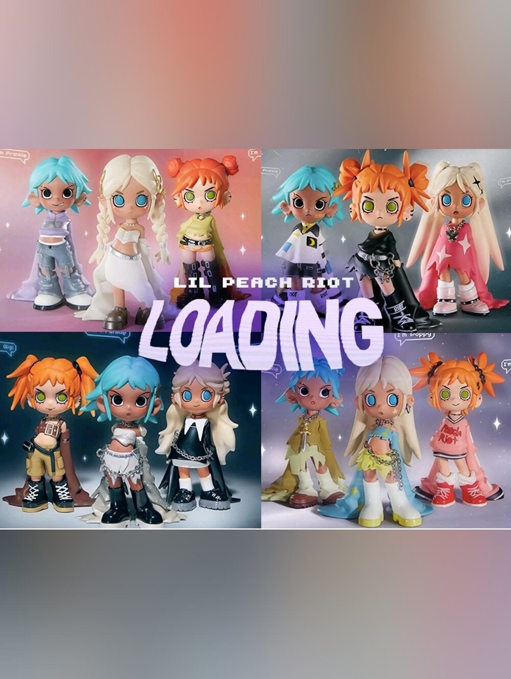 T13 Pop Mart Lil Peach Riot Loading! Series Complete Set - No Secret